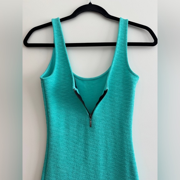Bershka Turquoise Knit Tank Dress - Picture 3 of 16
